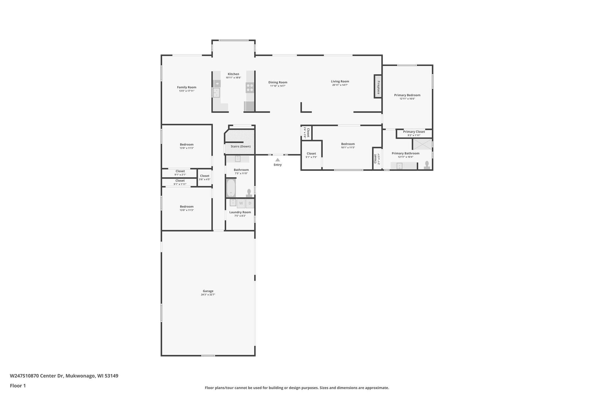 Wisconsin Lake Home for sale (MLS#: 1890625) at W247S10870  Center Dr, in Vernon, Wisconsin. (54 of 62)