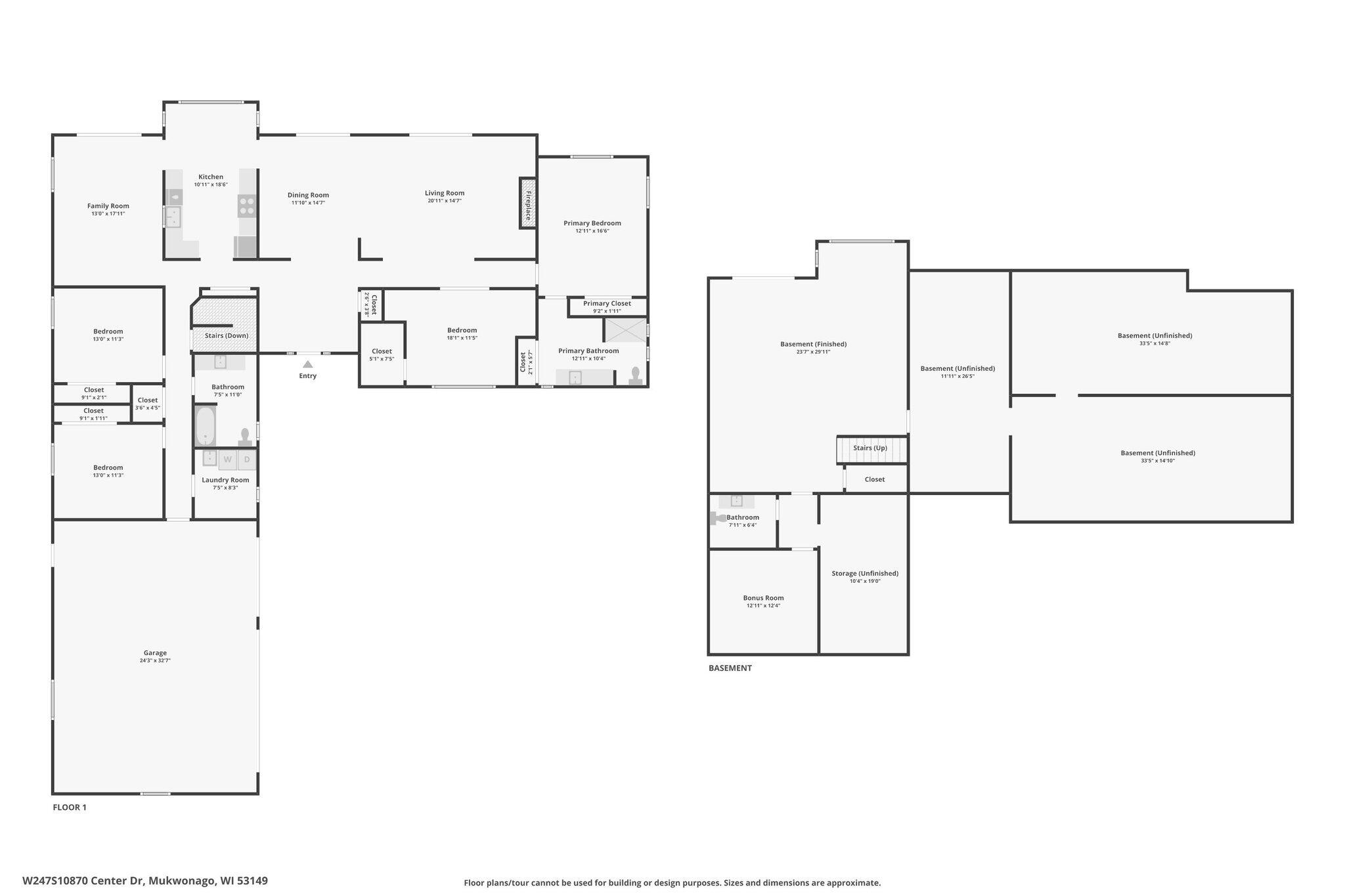 Wisconsin Lake Home for sale (MLS#: 1890625) at W247S10870  Center Dr, in Vernon, Wisconsin. (56 of 62)