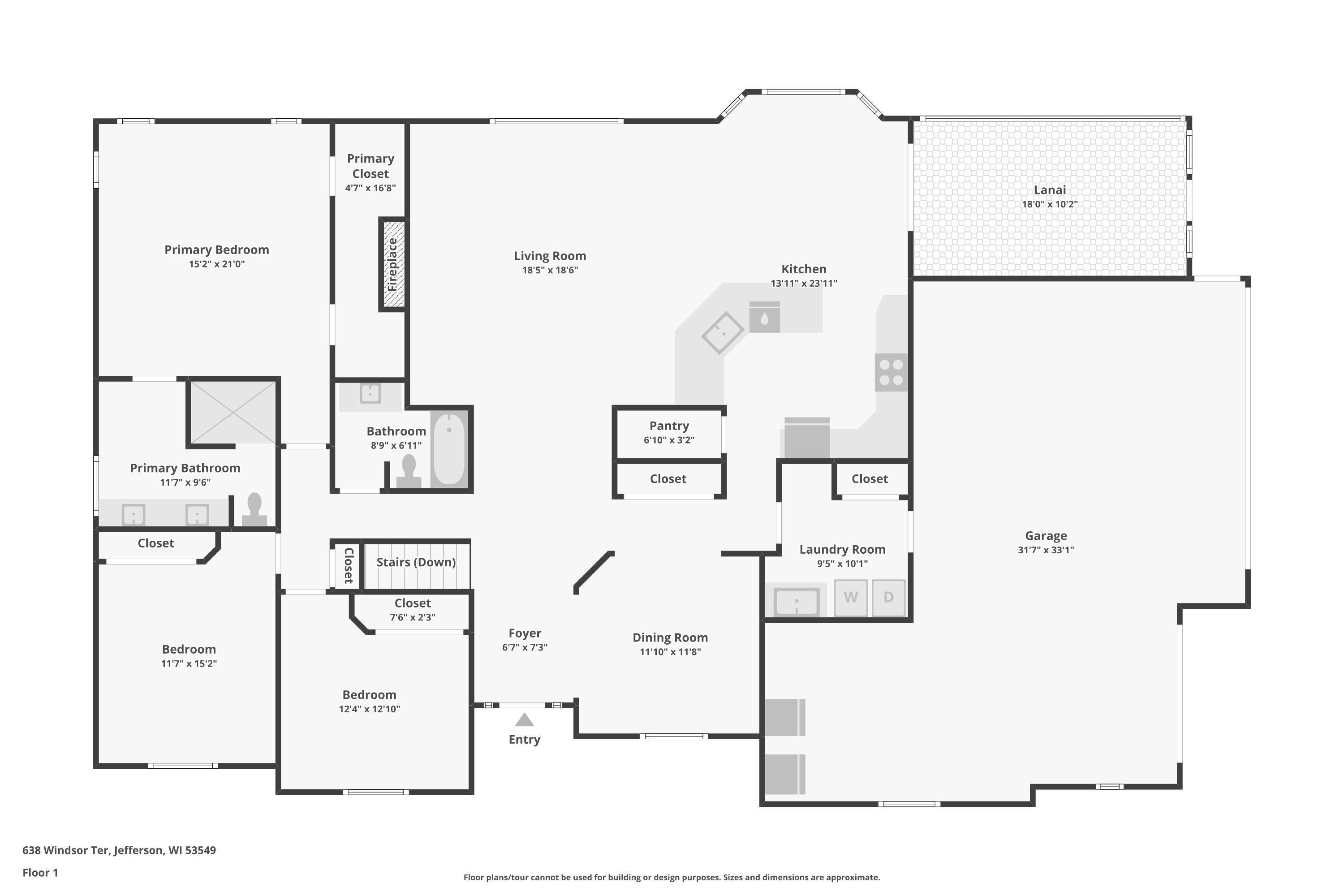 Wisconsin Lake Home for sale (MLS#: 1927978) at 638  Windsor Ter, in Jefferson, Wisconsin. (76 of 78)